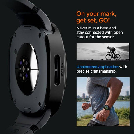 Калъф с Протектор за Samsung Watch 8/ 9 44mm, Spigen Thin Fit 360 Case, Черен (10)