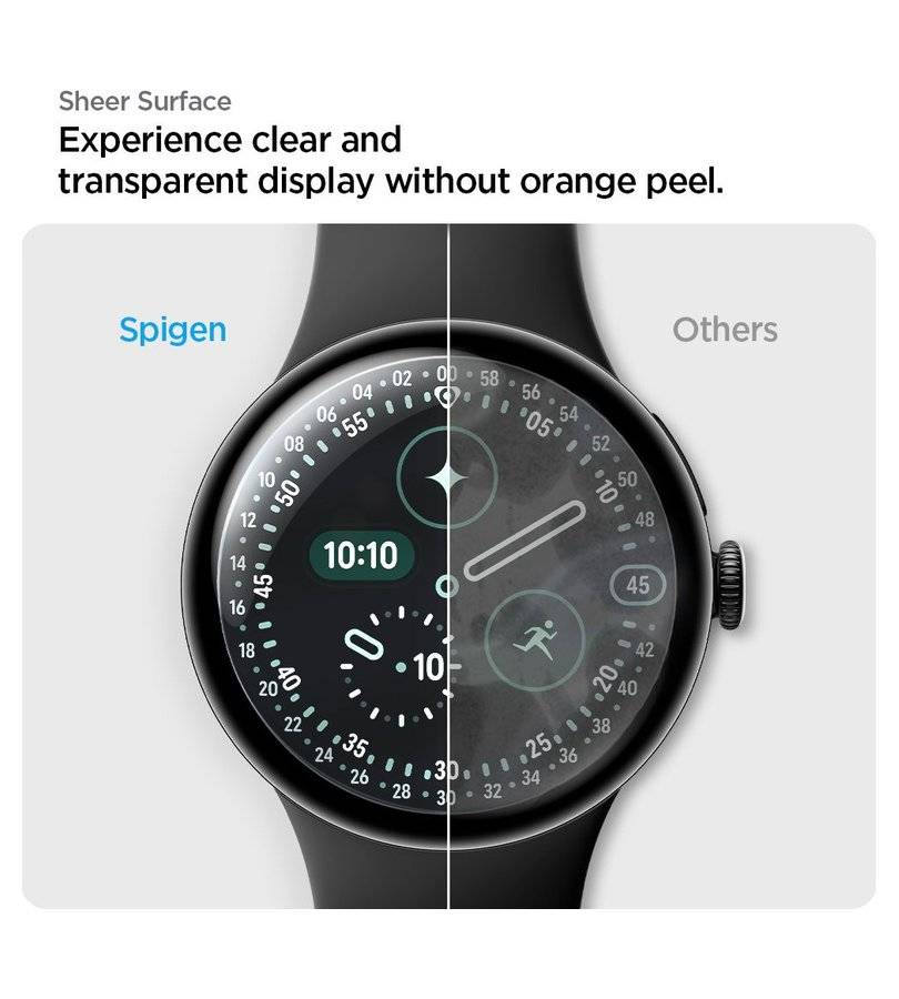 Калъф за Google Pixel Watch 3/ 4/ 5 41mm, Spigen Elite Shield EZ Fit Case 2бр., Прозрачен (7)