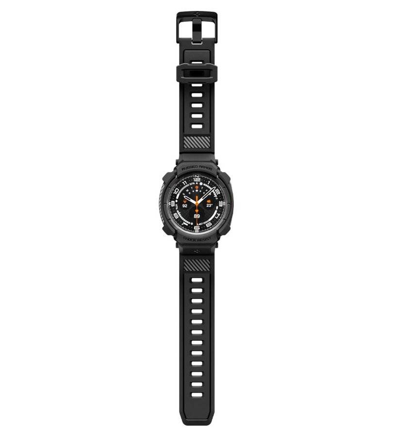 Калъф за Samsung Watch Ultra 2 47mm, Spigen Rugged Armor Pro Case, Черен (3)