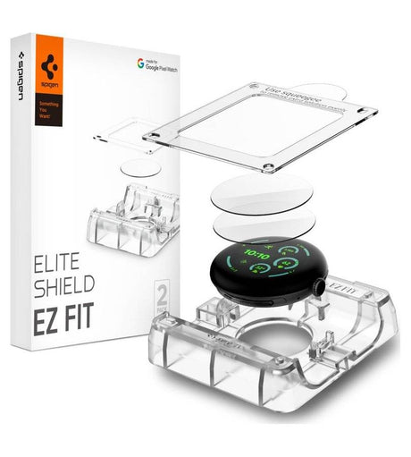 Калъф за Google Pixel Watch 3/ 4/ 5 45mm, Spigen Elite Shield EZ Fit Case 2бр., Прозрачен