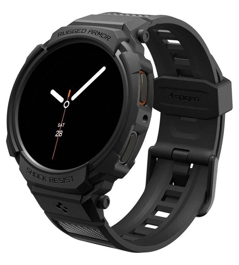Калъф за Samsung Watch 8/ 9 40mm, Spigen Rugged Armor Pro Case, Черен