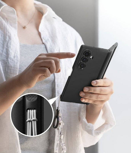 Magsafe Калъф за Samsung Z Fold 8 Ultra, Ringke Onyx Flap Magnetic Case, Черен (8)