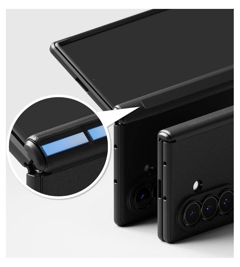 Magsafe Калъф за Samsung Z Fold 8 Ultra, Ringke Onyx Flap Magnetic Case, Черен (5)