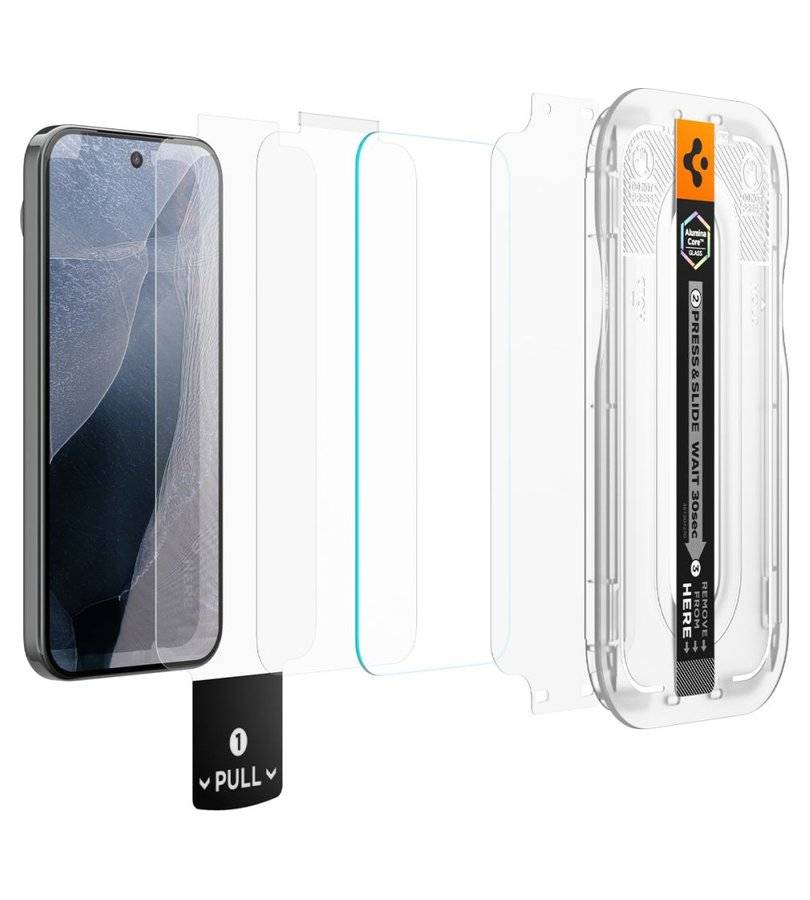 Протектор за Google Pixel 11 Pro XL, Spigen EZ Fit Pro Glas.tR 2бр., Прозрачен (2)