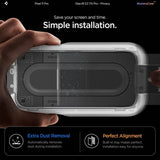 Затъмняващ Протектор за Google Pixel 9/ 9 Pro/ 10 Pro/ 11 Pro, Spigen Privacy Glas.tR EZ Fit Pro 2бр., Черен (11)