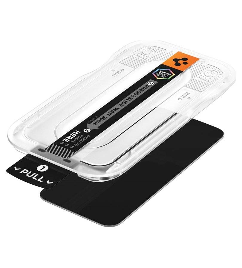 Затъмняващ Протектор за Google Pixel 9/ 9 Pro/ 10 Pro/ 11 Pro, Spigen Privacy Glas.tR EZ Fit Pro 2бр., Черен (3)