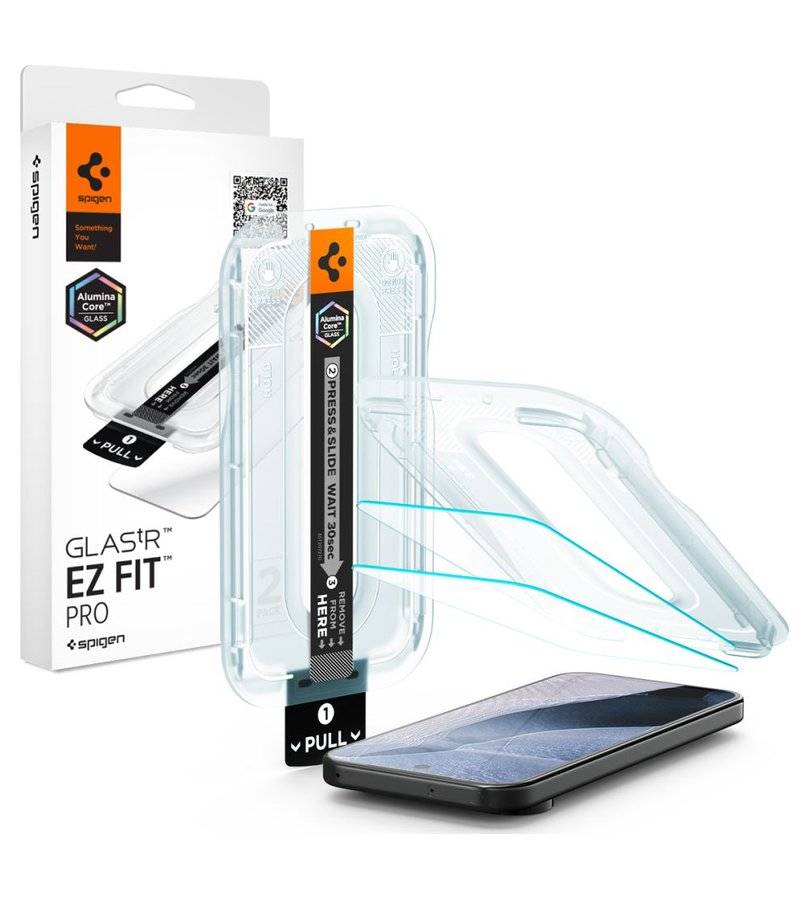 Стъклен Протектор за Google Pixel 11 и 11 Pro, Spigen EZ Fit Pro Glas.tR 2бр., Прозрачен