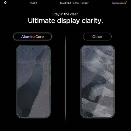Затъмняващ Протектор за Google Pixel 10/ 11, Spigen Privacy Glas.tR EZ Fit Pro 2бр., Черен (9)
