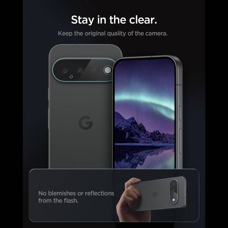 Протектор за Камерата на Google Pixel 10 Pro XL, Spigen EZ Fit Optik Pro Glas.tR 2бр., Прозрачен (2)