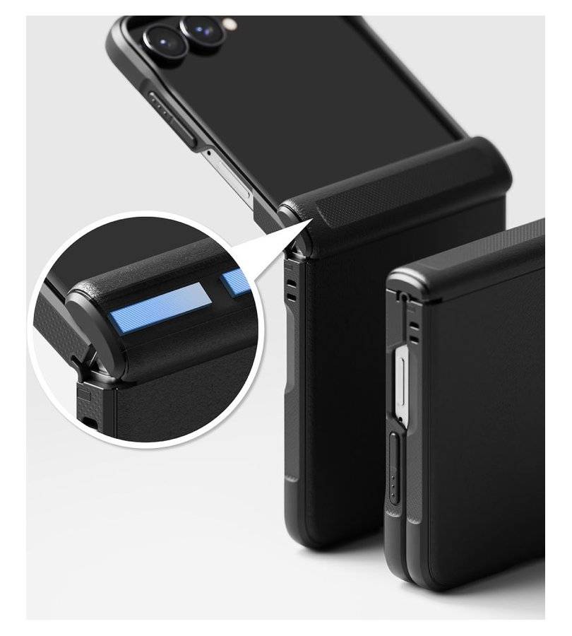Противоударен Калъф за Samsung Z Flip 8, Ringke Onyx Flap Case, Черен (7)