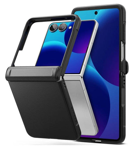 Противоударен Калъф за Samsung Z Flip 8, Ringke Onyx Flap Case, Черен (3)
