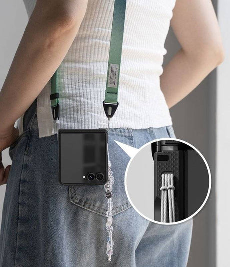 Противоударен Калъф за Samsung Z Flip 8, Ringke Onyx Flap Case, Черен (9)