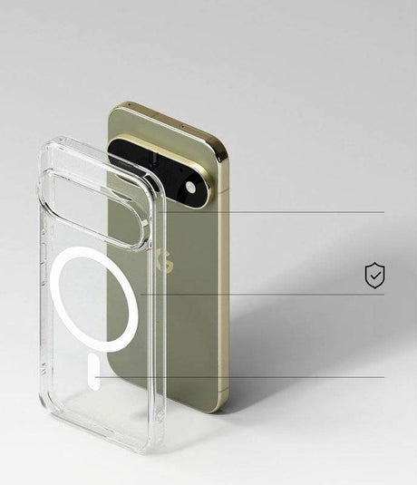 Magsafe Калъф за Google Pixel 11 Pro, Ringke Fusion Clear Magnetic Case, Прозрачен (6)