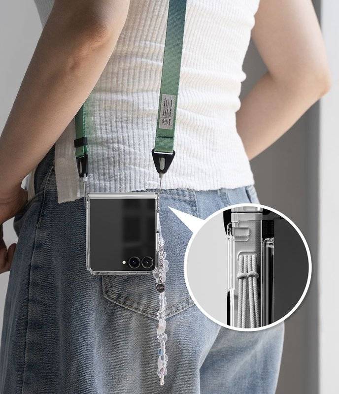 Противоударен Калъф за Samsung Z Flip 8, Ringke Fusion Flap Clear Case, Прозрачен (8)