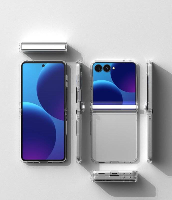 Противоударен Калъф за Samsung Z Flip 8, Ringke Fusion Flap Clear Case, Прозрачен (7)