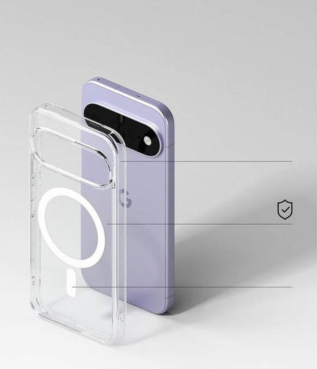 Magsafe Калъф за Google Pixel 11, Ringke Fusion Clear Magnetic Case, Прозрачен (6)