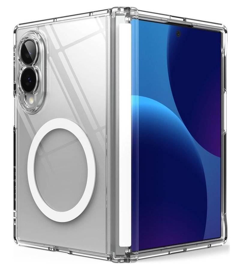 Magsafe Kалъф за Samsung Z Fold 8, Ringke Fusion Flap Clear Magnetic Case, Прозрачен (2)