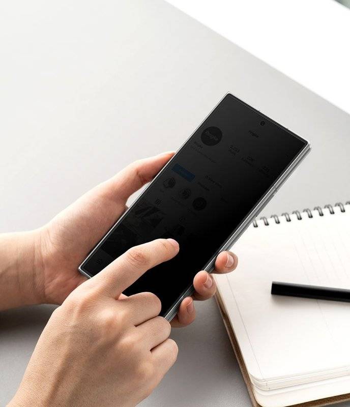 Затъмняващ Протектор за Samsung Z Fold 8 Ultra, Ringke Privacy 360 Easy Slide Glass 2бр., Черен (7)