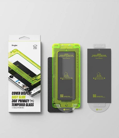 Затъмняващ Протектор за Samsung Z Fold 8 Ultra, Ringke Privacy 360 Easy Slide Glass 2бр., Черен (8)