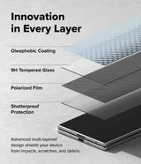 Затъмняващ Протектор за Samsung Z Fold 8 Ultra, Ringke Privacy 360 Easy Slide Glass 2бр., Черен (4)