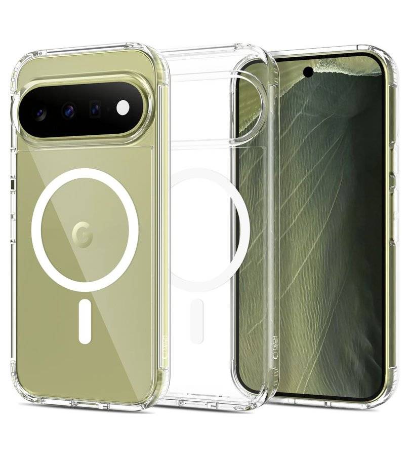 Magsafe калъф за Google Pixel 9/ 10/ 11 Pro XL, Tech-Protect Flexair Hybrid Case, Прозрачен (2)