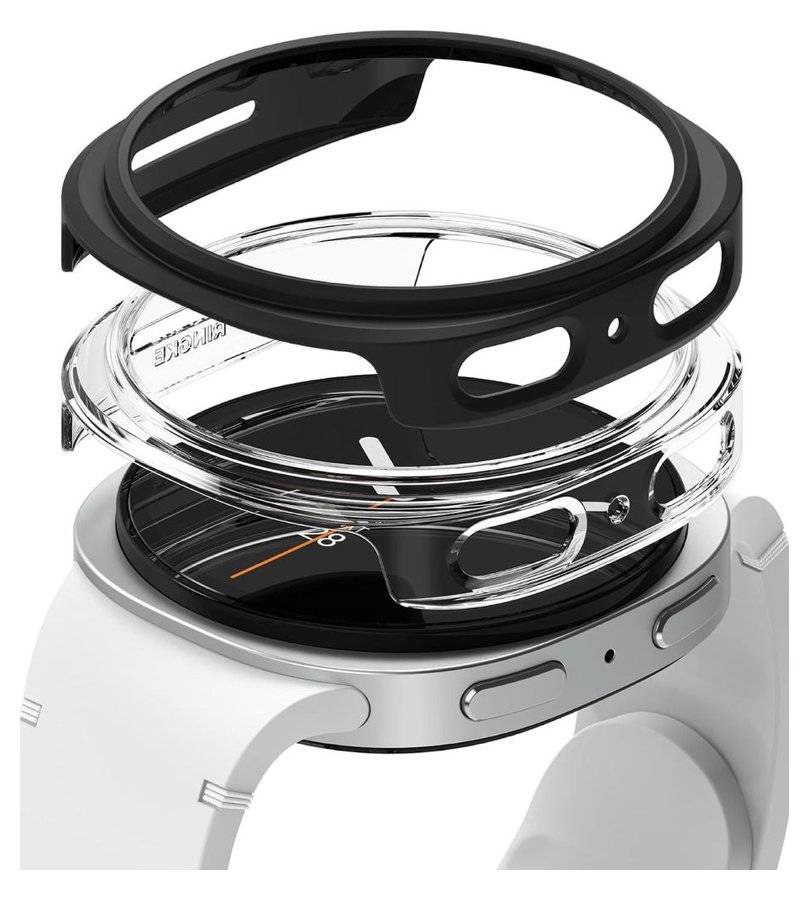 Калъф за Samsung Watch 8/9 44mm, Ringke Slim Case 2бр. Black/Clear, Прозрачен
