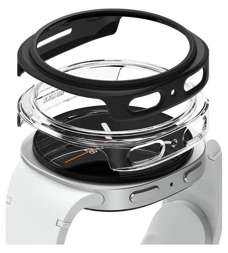 Калъф за Samsung Watch 8/9 44mm, Ringke Slim Case 2бр. Black/Clear, Прозрачен