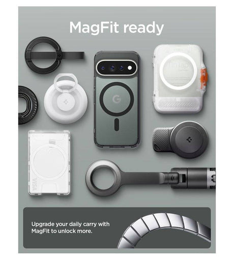 Magsafe калъф за Google Pixel 11 Pro, Spigen Ultra Hybrid Frost Mag Fit Case, Черен (9)