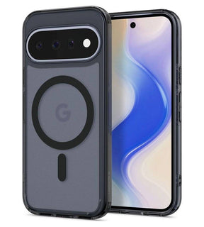 Magsafe Калъф за Google Pixel 11, Spigen Ultra Hybrid Mag Fit Case Frost Black, Черен
