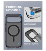 Magsafe Калъф за Google Pixel 11, Spigen Ultra Hybrid Mag Fit Case Frost Black, Черен (10)