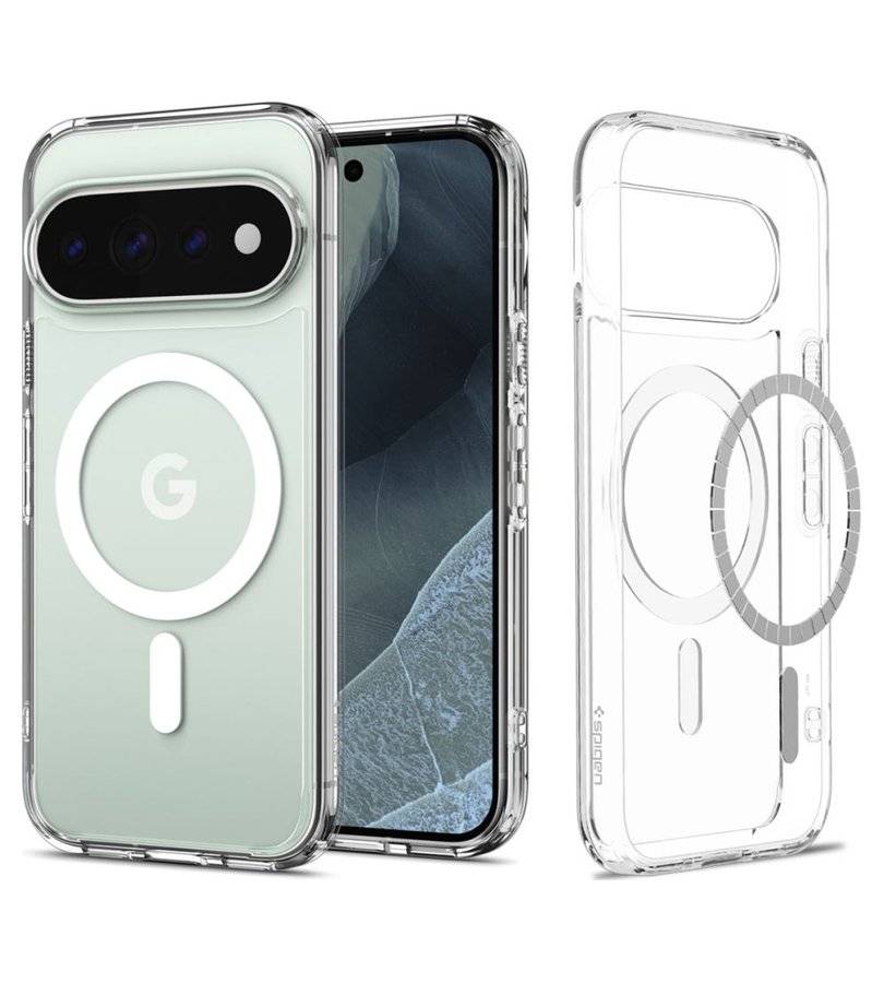 Magsafe Калъф за Google Pixel 11 Pro, Spigen Ultra Hybrid Clear Mag Fit Case, Прозрачен (2)
