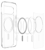 Magsafe калъф за Google Pixel 11, Spigen Ultra Hybrid Clear Mag Fit Case, Прозрачен (6)