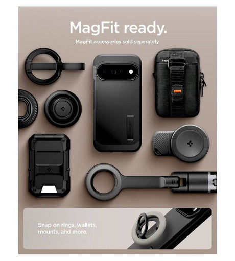 Magsafe Калъф за Google Pixel 11 Pro, Spigen Tough Armor Mag Fit Case, Черен (9)