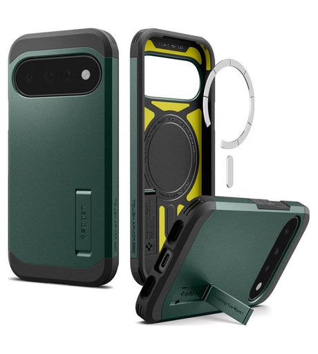 Magsafe калъф за Google Pixel 11, Spigen Tough Armor Mag Fit Case Abyss Green, Зелен