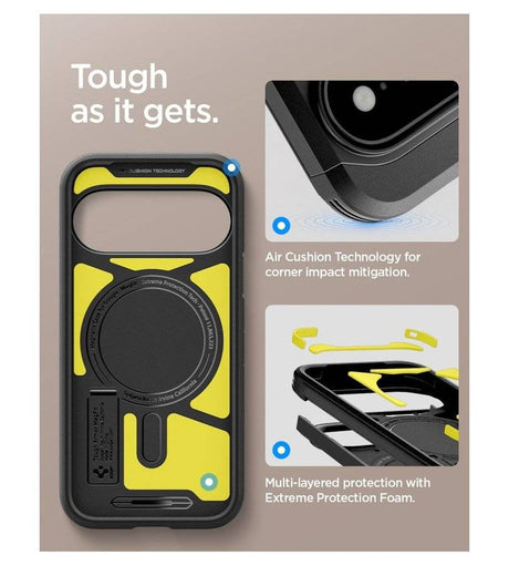 Magsafe Калъф за Google Pixel 11 Pro, Spigen Tough Armor Mag Fit Case, Черен (11)