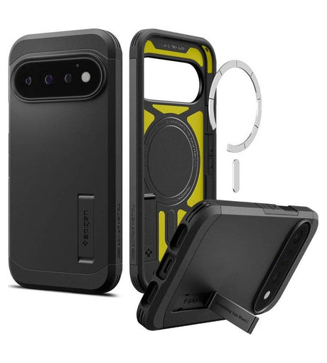 Magsafe Калъф за Google Pixel 11 Pro, Spigen Tough Armor Mag Fit Case, Черен