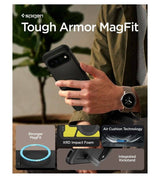 Magsafe Калъф за Google Pixel 11 Pro XL, Spigen Tough Armor Mag Fit Case, Черен (13)