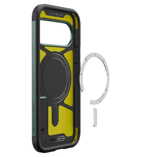 Magsafe Калъф за Google Pixel 11 Pro, Spigen Tough Armor Mag Fit Case Abyss Green, Зелен (7)