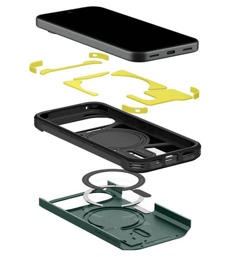 Magsafe калъф за Google Pixel 11, Spigen Tough Armor Mag Fit Case Abyss Green, Зелен (7)