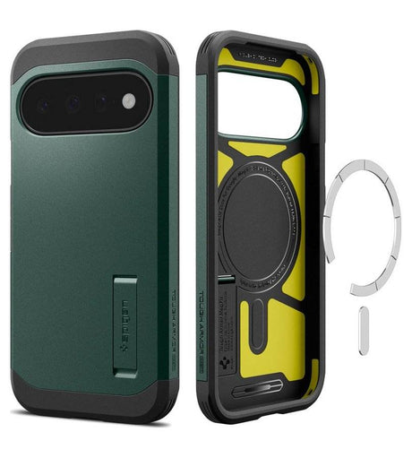 Magsafe калъф за Google Pixel 11, Spigen Tough Armor Mag Fit Case Abyss Green, Зелен (3)