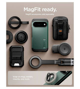 Magsafe Калъф за Google Pixel 11 Pro, Spigen Tough Armor Mag Fit Case Abyss Green, Зелен (9)