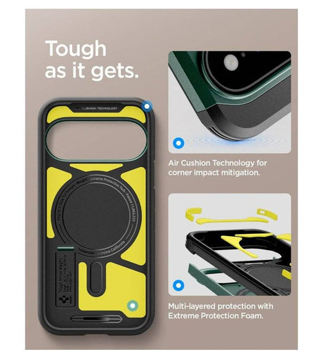 Magsafe Калъф за Google Pixel 11 Pro, Spigen Tough Armor Mag Fit Case Abyss Green, Зелен (11)
