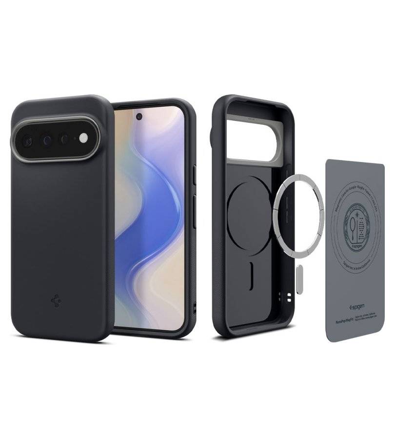 Magsafe Kалъф за Google Pixel 11 Pro XL, Spigen Nano Pop Mag Fit Case Black Sesame, Черен