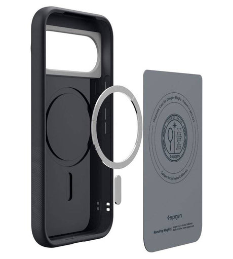 Magsafe калъф за Google Pixel 11, Spigen Nano Pop Mag Fit Case Black Sesame, Черен (4)