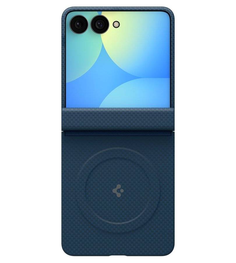 Magsafe Калъф за Samsung Z Flip 8, Spigen Airskin Aramid Mag Fit Case, Син