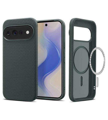 Magsafe Калъф за Google Pixel 11 Pro XL, Spigen Liquid Air Mag Fit Case Abyss Green, Зелен