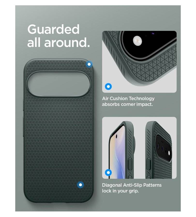 Magsafe Kалъф за Google Pixel 11, Spigen Liquid Air Mag Fit Case Abyss Green, Зелен (11)