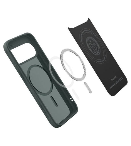 Magsafe Kалъф за Google Pixel 11, Spigen Liquid Air Mag Fit Case Abyss Green, Зелен (5)
