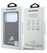 Magsafe Калъф за iPhone 18 Pro/ 17 Pro, Karl Lagerfeld Grained Leather KC Heads Case, Бордо (7)