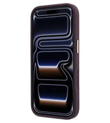 Magsafe Калъф за iPhone 18 Pro/ 17 Pro, Guess Leather Stripe Peony 4G Case, Бордо (5)